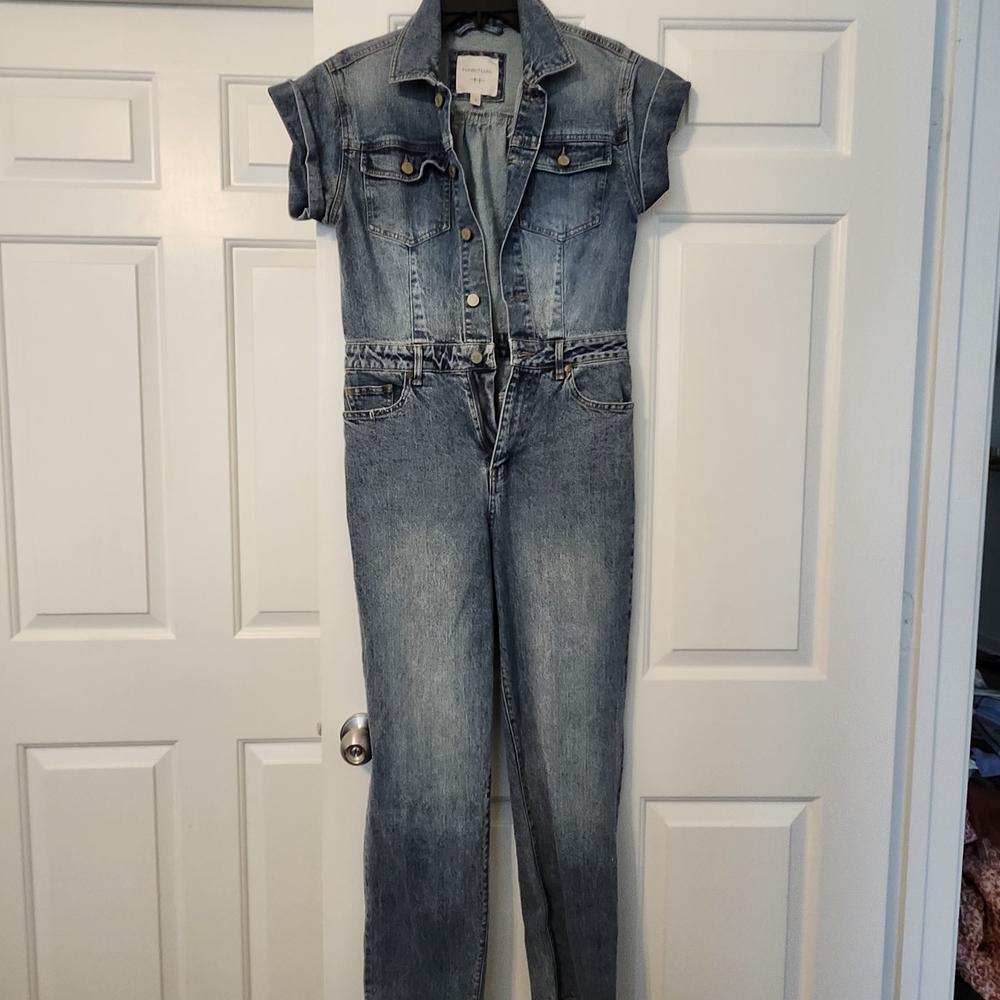 Habitual Blue Denim Overalls with Vintage Appeal